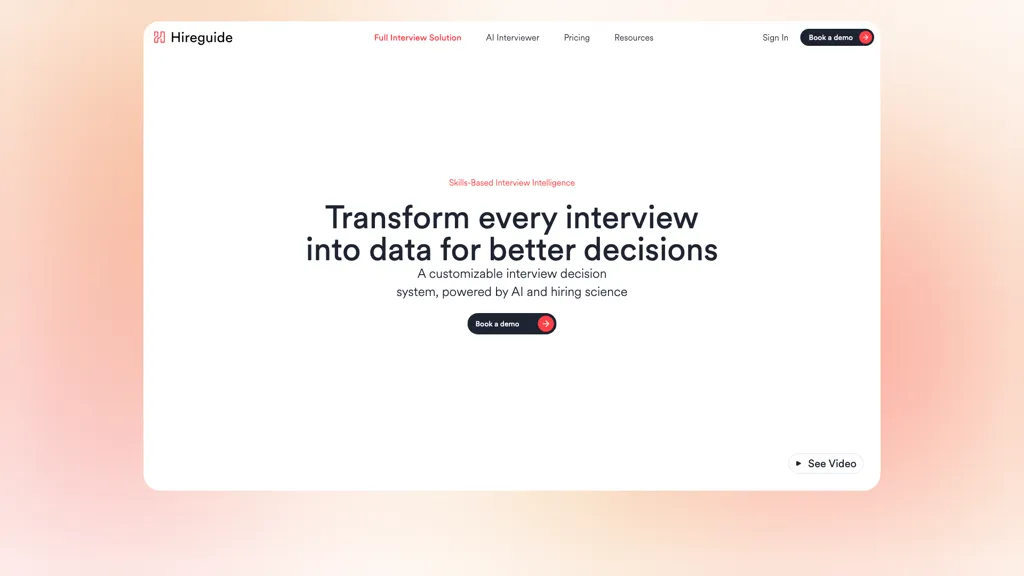 Hireguide screenshot