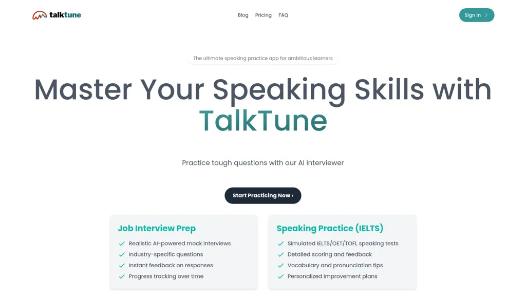 TalkTune screenshot