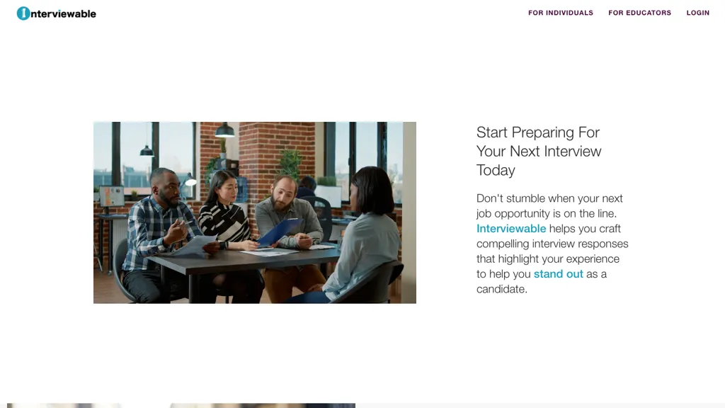 Interviewable screenshot
