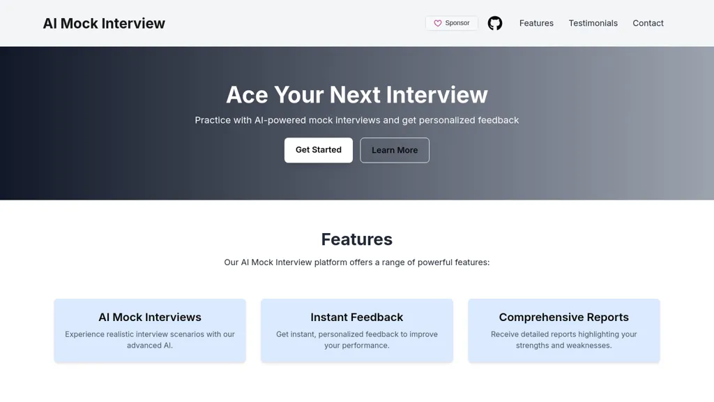 AI Mock Interview screenshot