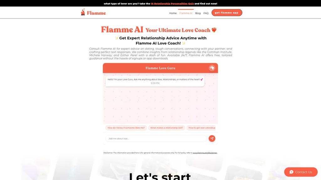 Flamme AI screenshot