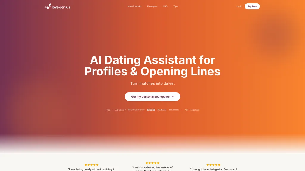 Lovegenius screenshot