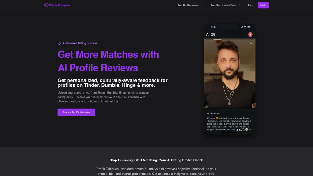 ProfileCritiques screenshot