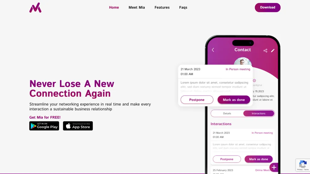Mia prm screenshot