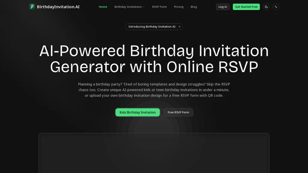 Birthday Invitation AI screenshot