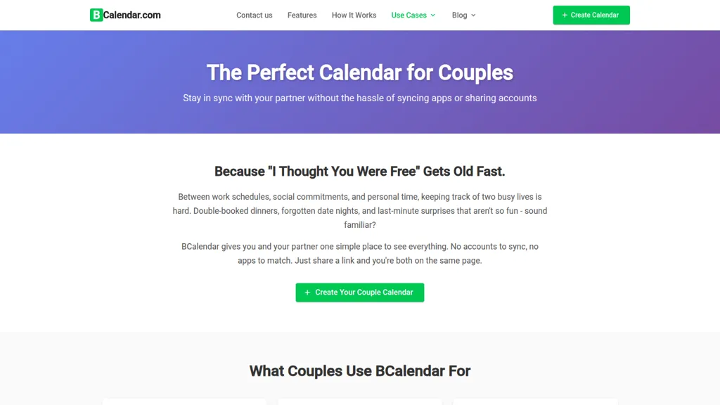 bcalendar.com screenshot