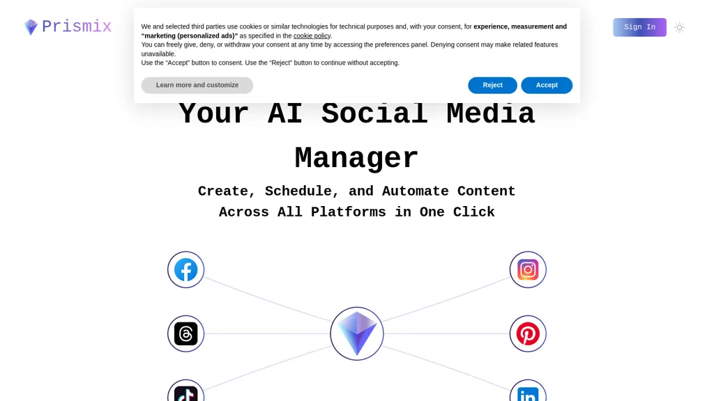Prismix screenshot