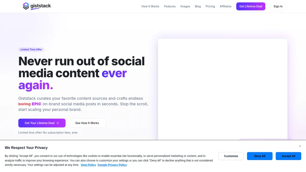 Giststack screenshot