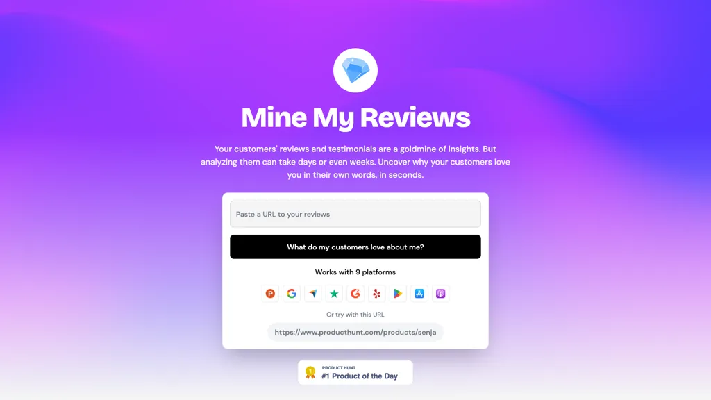 Mine My Reviews screenshot