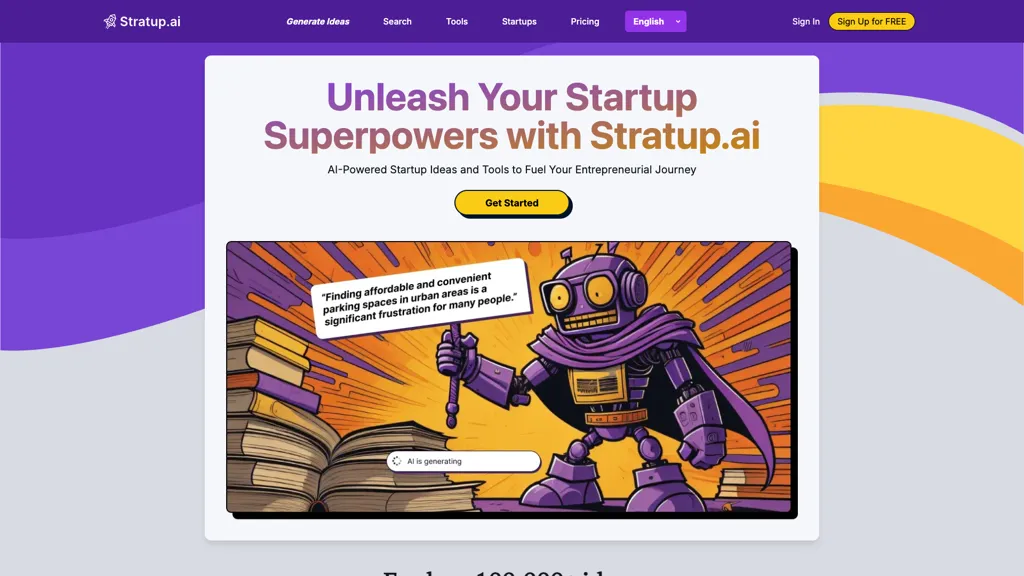 Stratup.ai screenshot