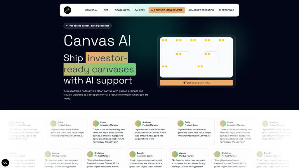 Canvas AI screenshot