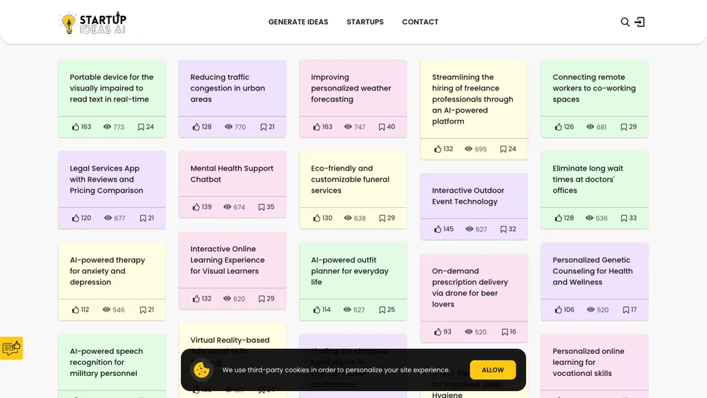 Startup Ideas AI screenshot