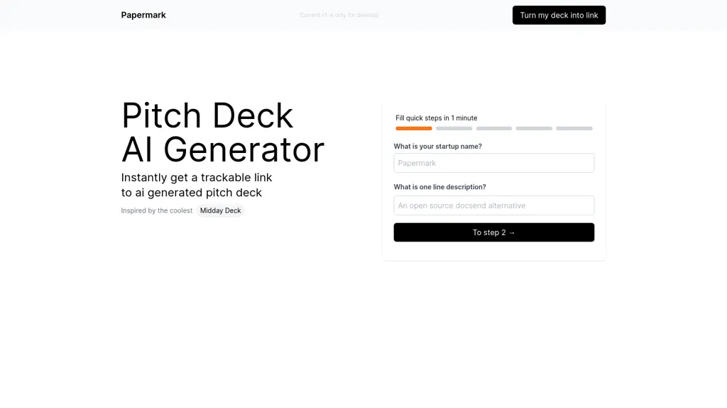 AI Pitch Deck Generator screenshot
