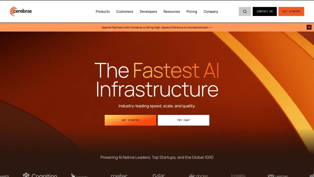 Cerebras screenshot