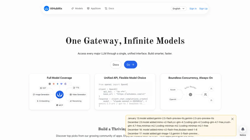AiHubMix screenshot