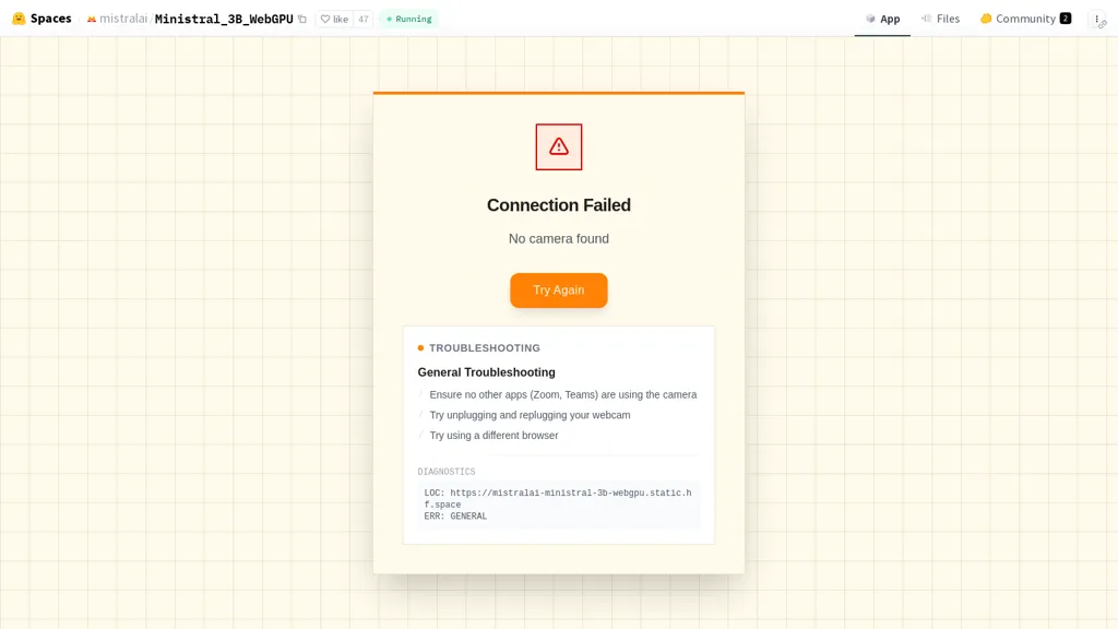 Ministral 3B WebGPU screenshot