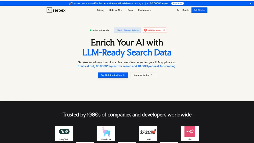 Serpex.dev screenshot
