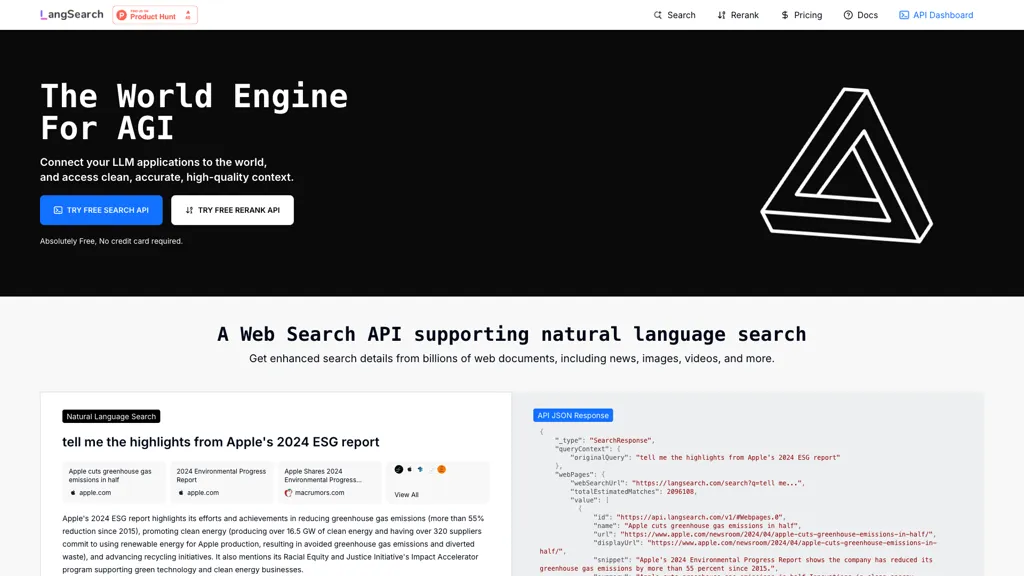 LangSearch screenshot