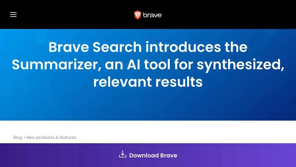 Brave Search Summarizer screenshot