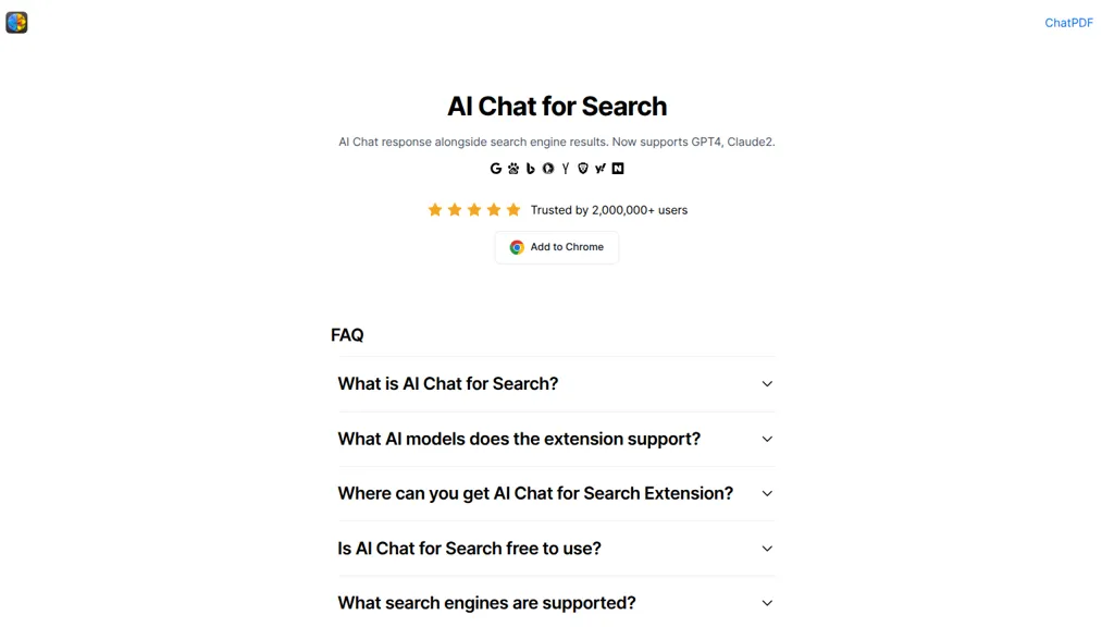 AI Chat for Search screenshot