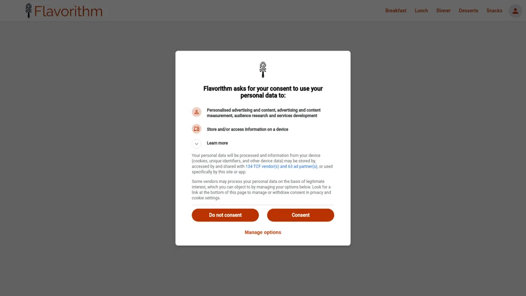 Flavorithm screenshot