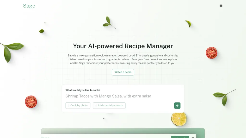 Sage Cooking screenshot