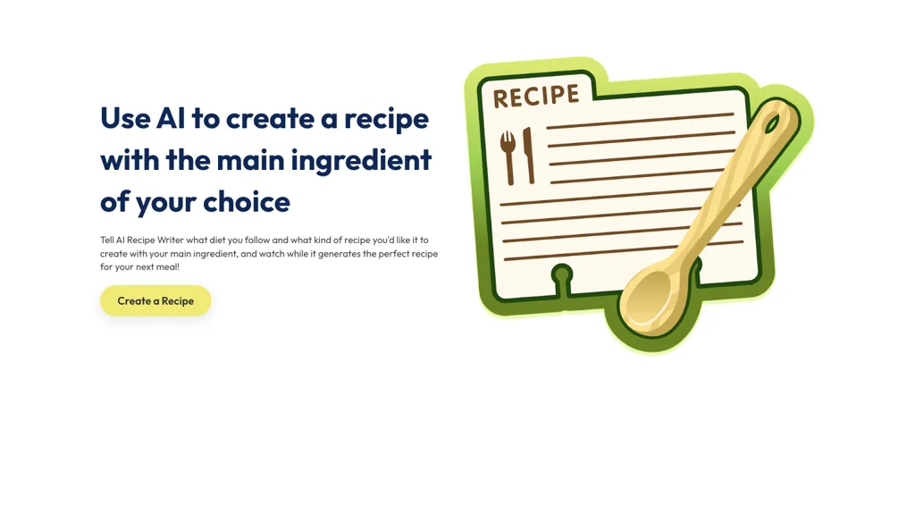 AI Recipe Writer screenshot