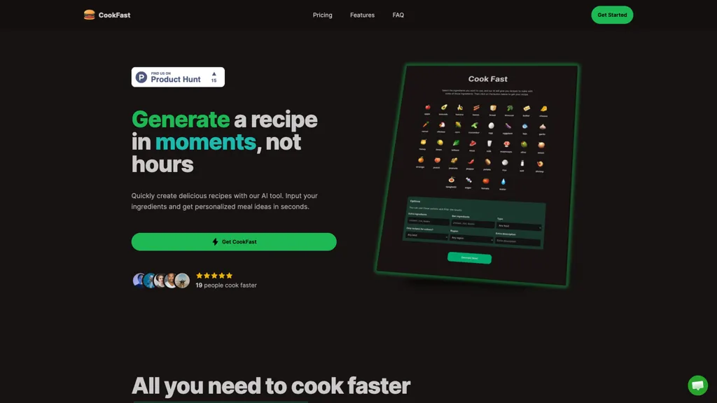 Cookfast screenshot