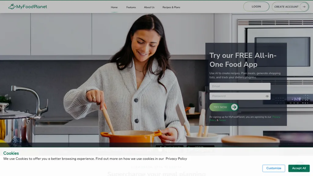 MyFoodPlanet screenshot