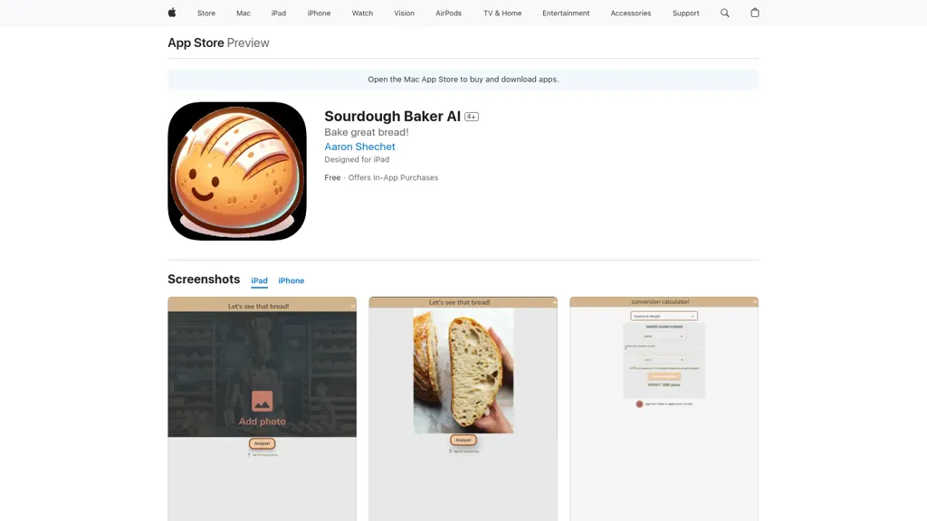 Sourdough Baker AI screenshot