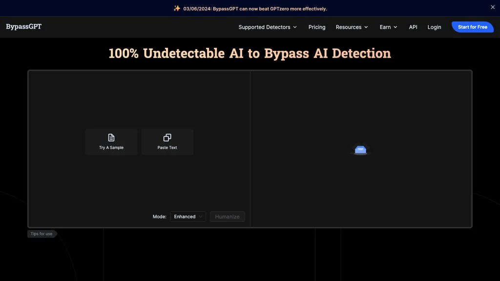 BypassGPT screenshot