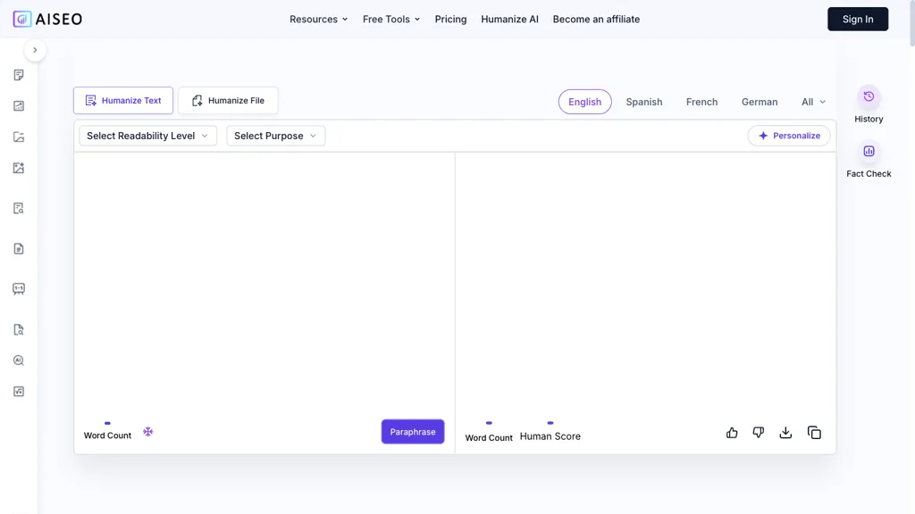 Intelligent paraphraser screenshot