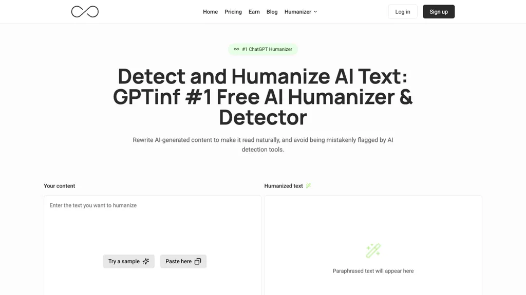 GPTinf screenshot