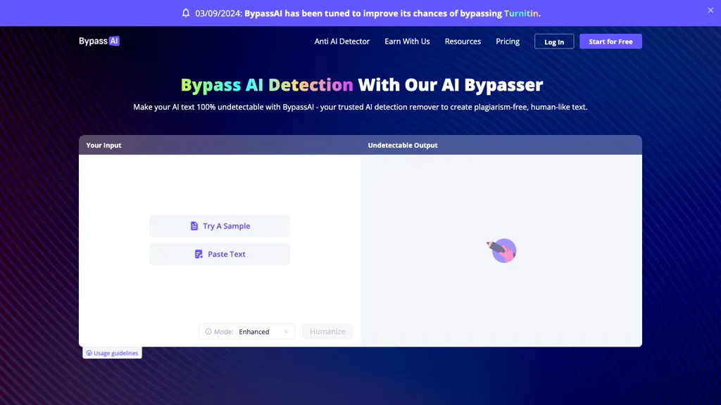 Bypass AI screenshot
