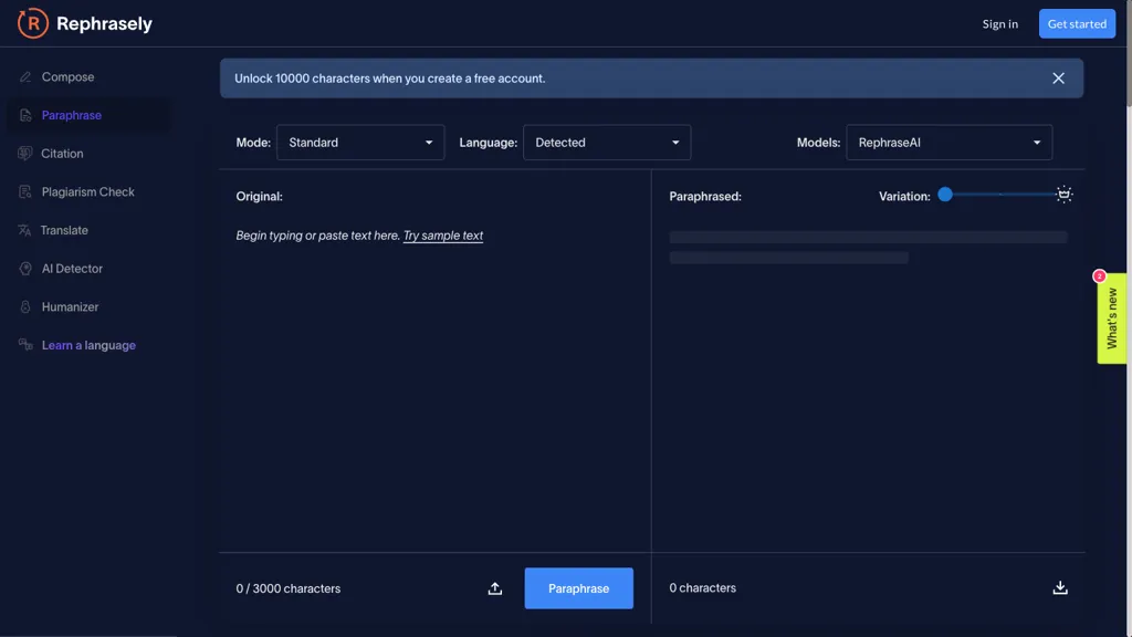 Rephrasely screenshot