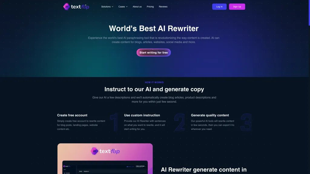 Textflip ai screenshot