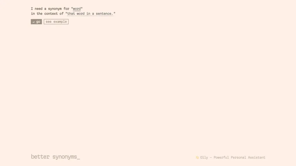 Better Synonyms screenshot