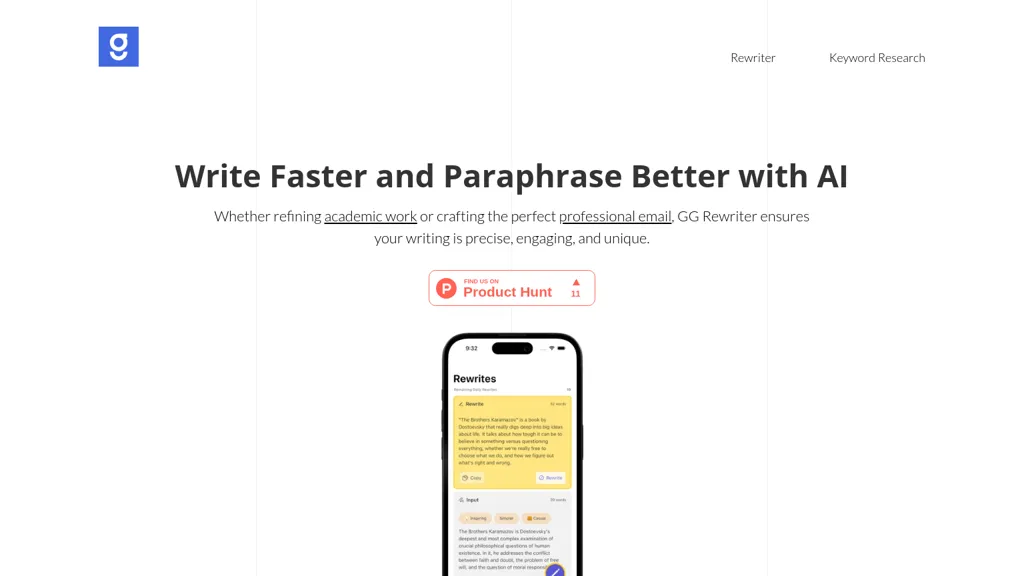 GG Rewriter screenshot