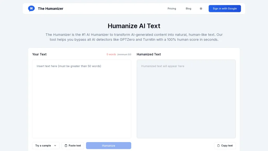 The Humanizer screenshot