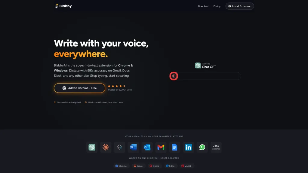 BlabbyAI screenshot