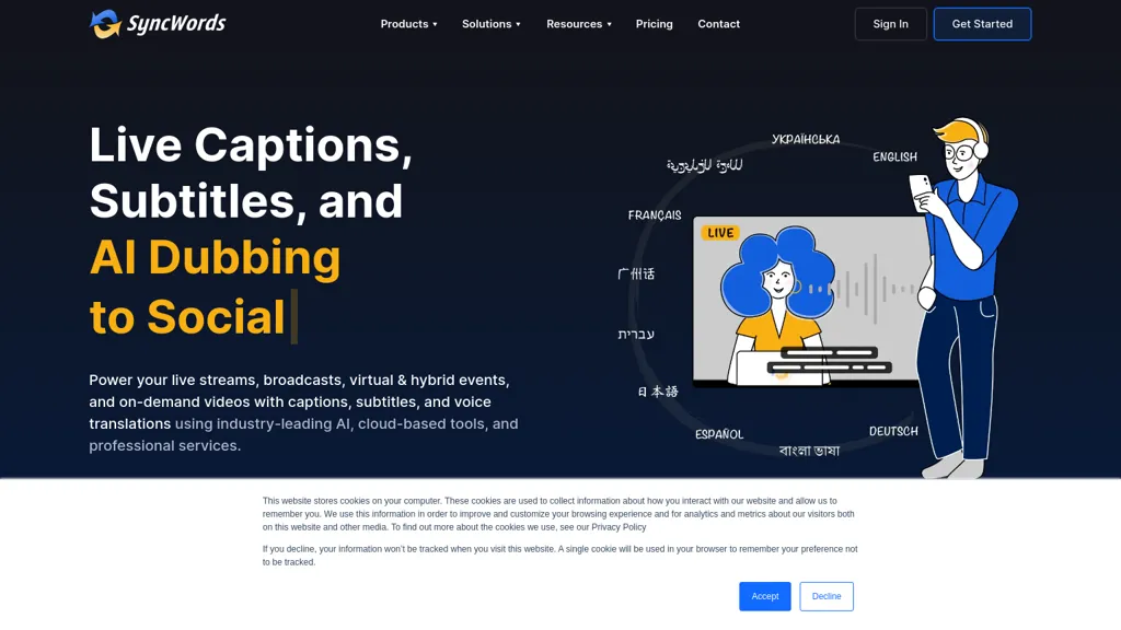 Syncwords.com screenshot