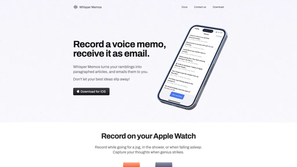 Whisper Memos screenshot