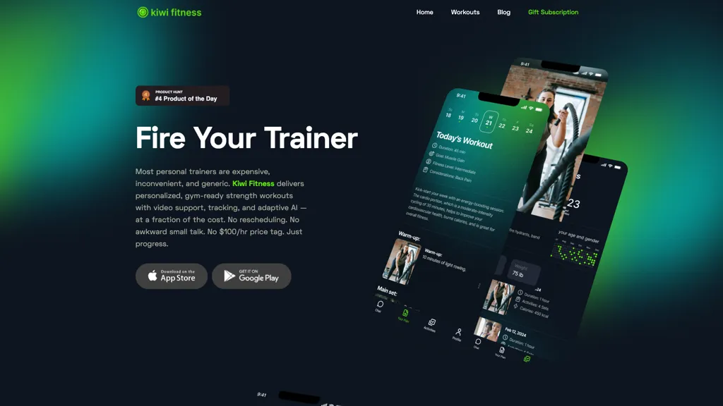 Kiwi Fitness screenshot
