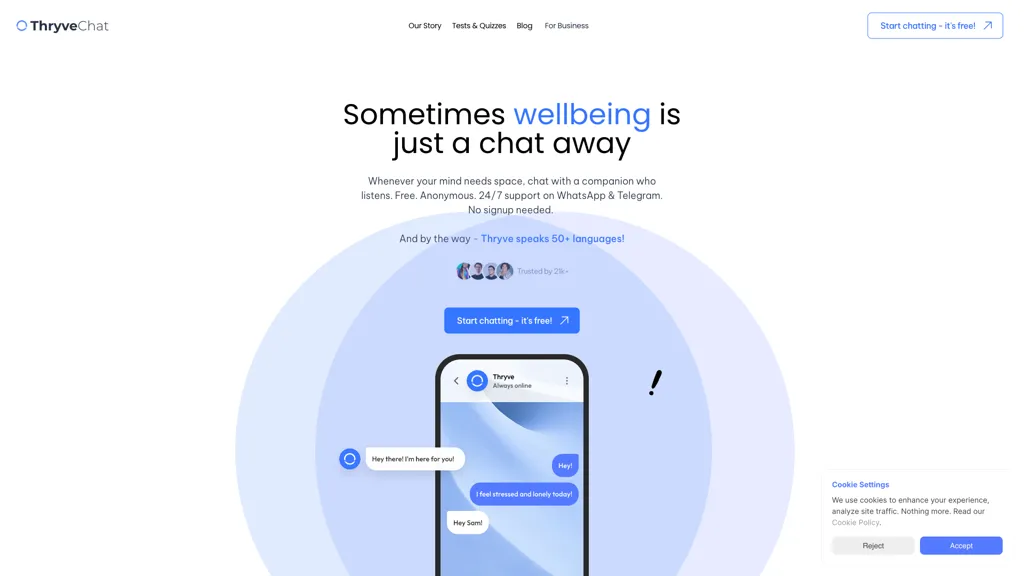 Thryve chat screenshot