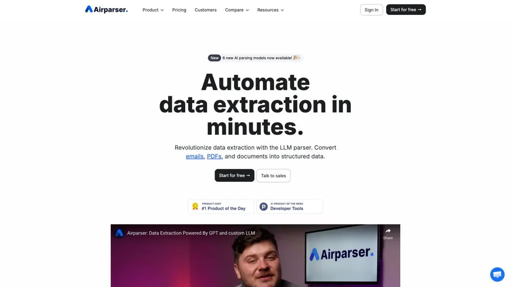 Airparser screenshot