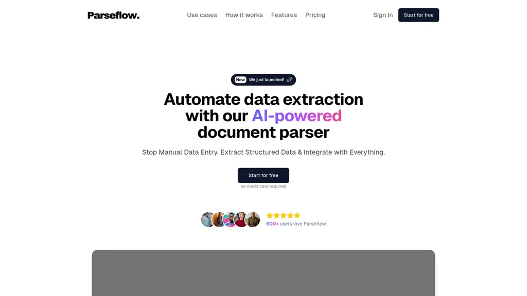 Parseflow.io screenshot