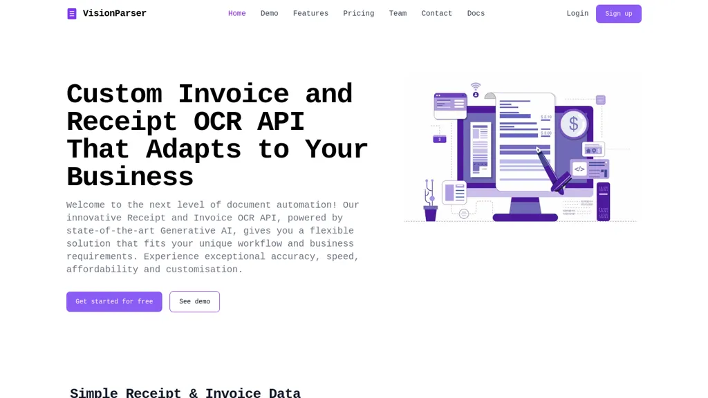 VisionParser screenshot