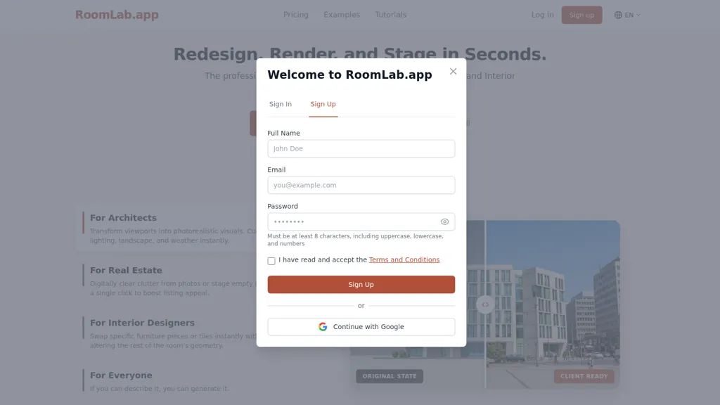 Roomlab screenshot