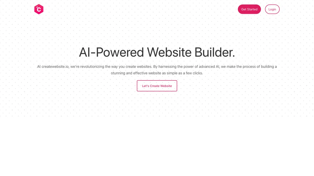 createwebsite.io screenshot