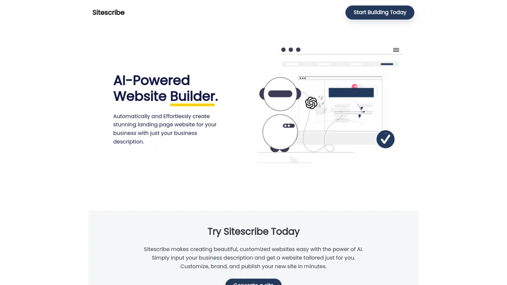 Sitescribe screenshot